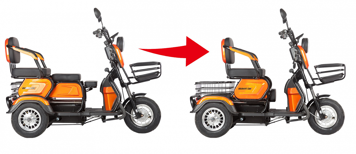 Электротрицикл Rutrike Gelbert Caf 48V/60V 600Вт